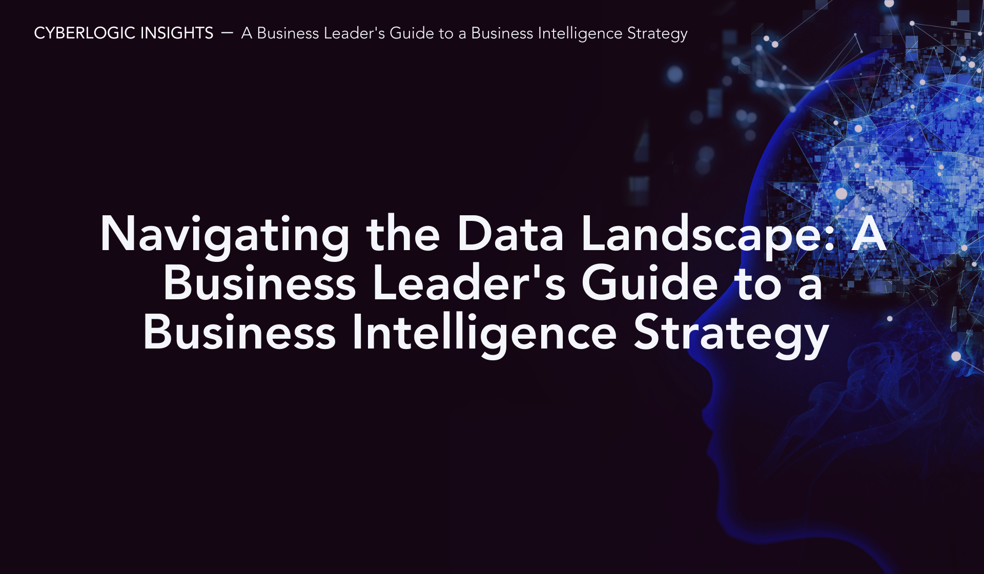 A Business Leader's Guide to Business Intelligence Strategy