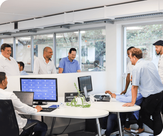 Cyberlogic team providing Managed IT solutions